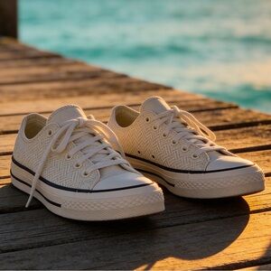 Converse Chuck 70 Ox Chevron Embroidered Sneakers NWOT